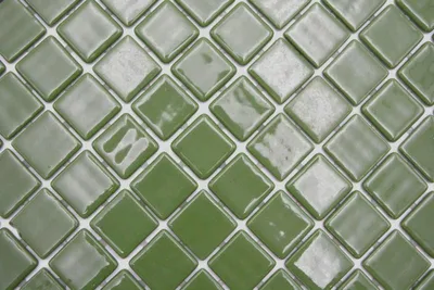 Produktbild von Handmuster Mosaikfliese Poolmosaik Schwimmbadmosaik Grün Olivgrün Moosgrün Dusche Wand SPAIN - MOS220-25602U_m