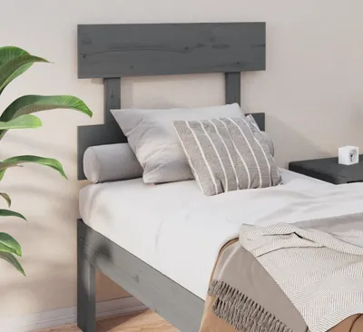 Produktbild von Kopfteil Grau 93,5x3x81 cm Massivholz Kiefer , Kopfteile Design 2024
