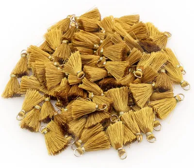 Produktbild von 100 Stück Mini Goldene Quasten für DIY Schmuck