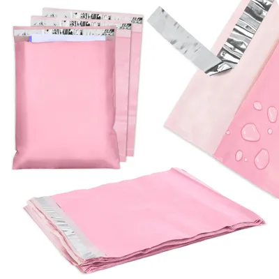 Produktbild von Versandtaschen rosa A3 310×420 mm – 50 Stück Poly Mailer – robuste Folienversandtaschen für Pakete