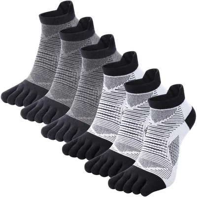 Obrázek produktu pro Ponožky na prsty, dámské, sportovní, pro tenisky, 6 párů, vícebarevné, velikost 39-42