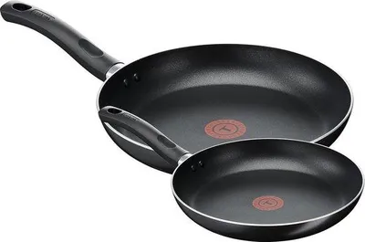 Produktbild von Alu-Kochpfannen 20-28cm schwarz 2er-Pack