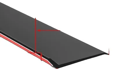 Zdjęcie produktu dla Taśma blokująca wodę, konstrukcja wiatroszczelna, łatwa instalacja, szerokość 5,5 cm, 1 m