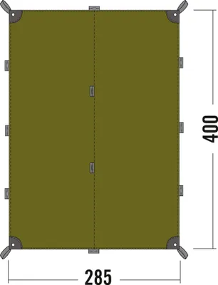 Produktbild von Tarp 4 Maße 285 x 400 cm Farbe light olive