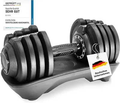 Produktbild von Verstellbare Kurzhantel Set | 12kg |18kg | 24kg | 40kg | 15 Gewichtseinstellungen | Einzelhantel | Verstellbare Kurzhantel | einstellbar und platzsparend [FIX LOCK] Gewichte für Homegym Krafttraining