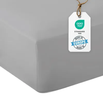 Obrázek produktu pro Bavlněné prostěradla s elastickou gumou – prodyšná a hypoalergenní – 90 x 200 cm – 2 kusy