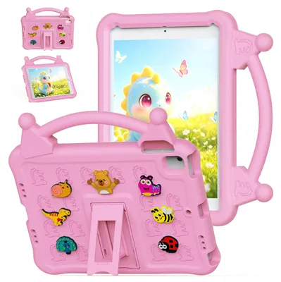 Obrázek produktu pro Dětské pouzdro pro iPad 9,7 2018/2017 9,7" nárazuvzdorné EVA pouzdro s rukojetí a funkcí stojánku Růžová
