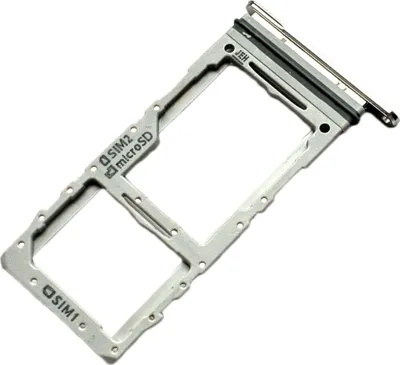 Produktbild von Simkartenhalter und SD Card Fach für Samsung Galaxy S20 Ultra (G988B, G988B/DS), Original Ersatzteil, Weiss