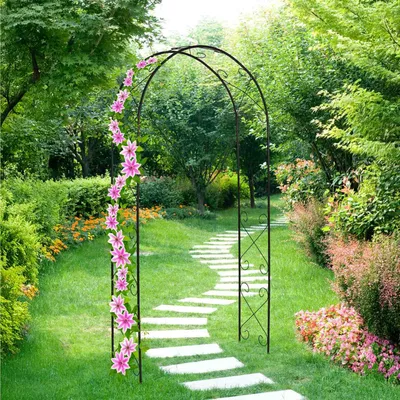 Immagine prodotto di Arco da giardino in metallo per piante rampicanti - Nero