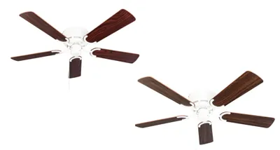 Obrázok produktu pre Extra plochý stropný ventilátor Pepeo Kisa Deluxe White Rosewood / Walnut Lopatky