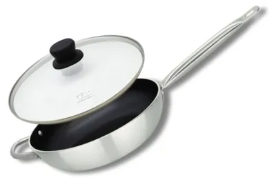 Image de Poêle wok 28 cm avec revêtement céramique sans PFAS et son couvercle Elo