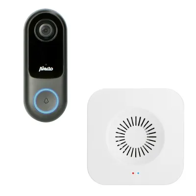 Produktbild von Alecto SMART-RING SET - Smarte WLAN-Türklingel mit Kamera (SMART-RING20) mit zusätzlicher Türklingel (SMART-RING-BELL)