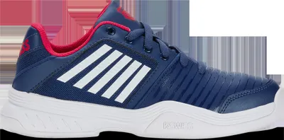Zdjęcie produktu dla K-SWISS TENNIS COURT EXPRESS CARPET, model 443-M, kolor: niebieski opal/biały/różowy, rozmiar: 35.5