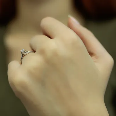Produktbild von 0,15 Carat Diamant Solitär Meisterwerk 14 Karat Weißgold - 58 (18,40 mm)