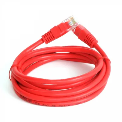 Produktbild von Netzwerk-Patchkabel Cat 5e UTP RJ45 3m rot für schnelle Datenübertragung
