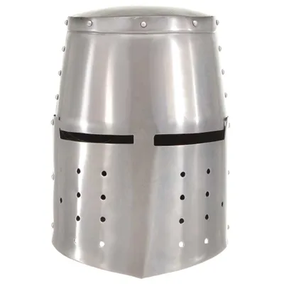 Obrázok produktu pre vidaXL Stredoveká rytierska prilba Antique Replica LARP Silver Steel