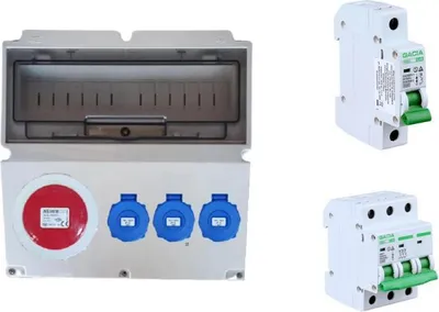 Produktbild von IP66  Baustromvertailer Wandverteiler Stromverteiler 40207505 10 Module 3x230V+16A IP67 LS