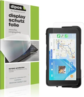 Immagine prodotto di 2x Pellicola Protettiva per Camecho Motorrad Carplay 5 Zoll Protezione Schermo Antiriflesso dipos