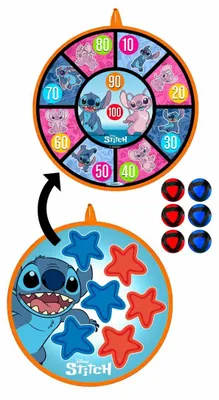 Produktbild von Disney Wurfscheibe Stitch mit Bällen - Klettwurfscheibe Spielzeug