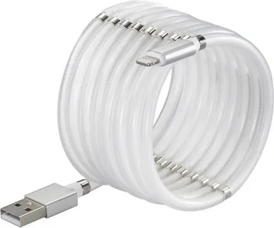 Produktbild von Renkforce USB-Kabel USB 2.0 USB-A Stecker, Apple Lightning Stecker 1.00 m Weiß TO-6897012