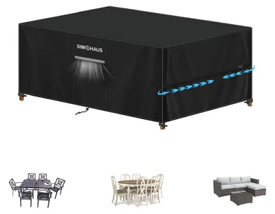 Produktbild von Abdeckung Gartenmöbel Wasserdicht 160x100x75cm Schwarz 420D Oxford