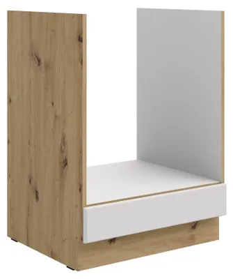 Produktbild von Herd Unterschrank 60 cm Stilo Weiss Eiche Artisan Küchenzeile Küchenblock Küche