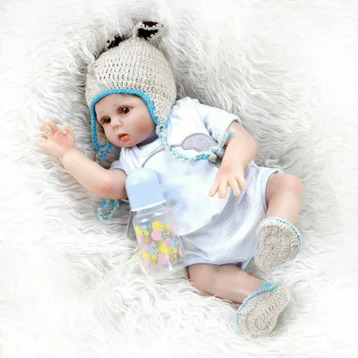 Zdjęcie produktu dla 19" Bebe Doll Reborn Baby Boy Doll Pełne ciało silikonowo-winylowe Anatomicznie poprawne