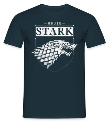 Produktbild von Spreadshirt Game Of Thrones Haus Stark Wappen Schattenwolf Männer T-Shirt, M, Navy