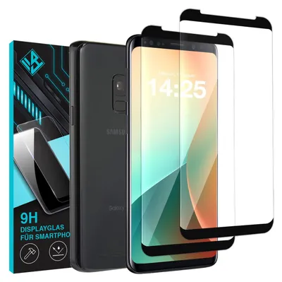 Produktbild von 2x 9H 3D Schutzglas Displayschutzfolie für Samsung Galaxy S9 Displayglas Fullcover Displayschutz Glas Panzerfolie 3D Schutzglasfolie