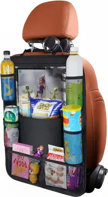 Immagine prodotto di Organizzatore per sedili posteriori dell'auto Supporto per tablet per bambini 8 tasche impermeabile URAQT