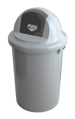 Produktbild von Abfallbehällter aus Kunststoff mit Klappdeckel 60 Liter grau (31032334)