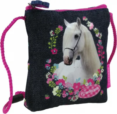 Produktbild von Pferde Brustbeutel Kinder Geldbörse Geldbeutel Portemonnaie Pferd Pony