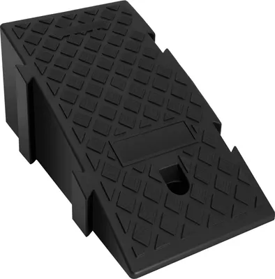 Immagine prodotto di Set di 2 rampe di accesso - Rampa per cordoli/rampa di accesso - Portatile - Antiscivolo - In plastica - Per vialetti e ingressi di negozi - Nero