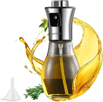 Produktbild von Sprühflasche Dosierer Salat Ölsprüher aus Edelstahl und Glas, 200 ml