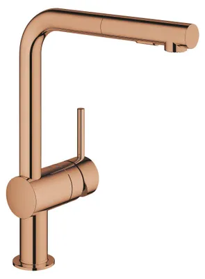 Immagine prodotto di GROHE Minta Mitigeur monocommandé pour évier, saillie 223mm, bec en L, douchette Dual extractible, 30274DA0, 30274DA0