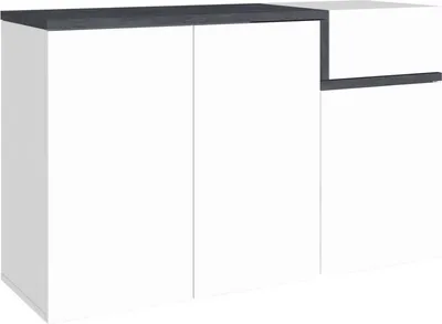 Immagine prodotto di Dmora Scarpiera Anist 40x120x80h cm Bianco Bianco Lucido, 22 Paia 4 Ante  Italy