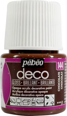 Obrázok produktu pre Akrylová farba Pebeo Deco Glossy, 45 ml, 144 čokoládová