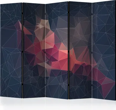 Obrázek produktu pro Jednostranný paraván Abstractions 225x172 cm 5dílný černý