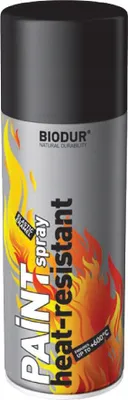 Produktbild von Schwarzer, hitzebeständiger BIODUR-Lack, 400 ml, für Sprühgeräte