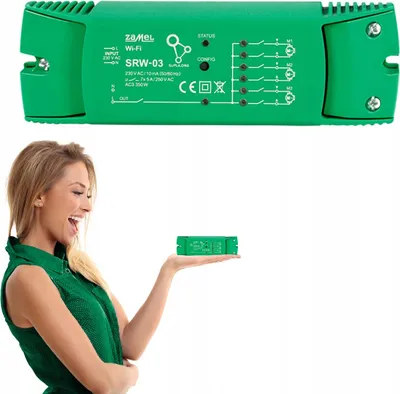 Image de Commande de volets roulants Wi-Fi 3 volets roulants + 1 canal Supla Zamel SRW-03