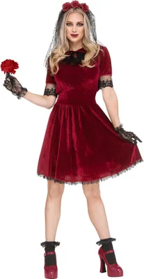 Produktbild von Gothic Vampirbraut Kostüm Größe: M-L