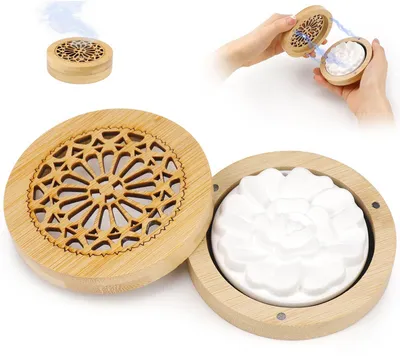 Produktbild von Diffuser für ätherische Öle mit Holz-Räucherbox für Aromatherapie