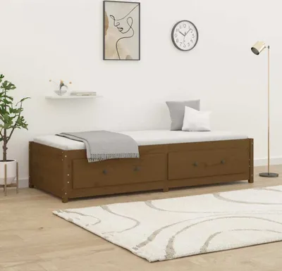 Produktbild von "Rabatt" Tagesbettrahmen/Schlafsofa - Modernes Design - Honigbraun 80x200 cm Massivholz Kiefer - Klassische Betten CC21899