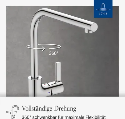 Produktbild von Villeroy & Boch Variaro Küchenarmatur, Hochdruck, wassersparend – Chrom