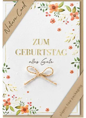 Imagen del producto de Tarjeta de felicitación para cumpleaños (bsb 693010-2) - Diseño: Naturaleza. Incluye sobre