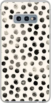 Produktbild von MuchoWow® Handyhülle Schutzhülle Hülle für Samsung Galaxy S10e Polka dots - Schwarz - Weiß Silikon Softcase Handy Hülle - Handy