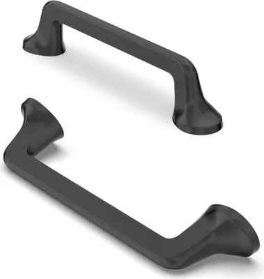 Produktbild von Möbelgriffe, Schrankgriffe, Küchengriffe, Handgriffe, Möbel, Schubladengriffe, Handgriffe für Küchenschränke, Schränke, Möbelgriffe, Schubladengriffe, 96 mm, Bohrabstand, matt schwarz, 10 Stück