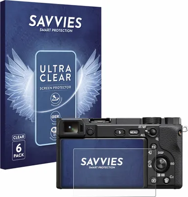 Produktbild von 6x Für Sony Alpha 6100A Schutzfolie Savvies Displayschutz Display Schutz Folie Klar Transparent
