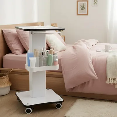 Productafbeelding van Mobiele make-up trolley met 3 niveaus, geschikt voor schoonheidssalons