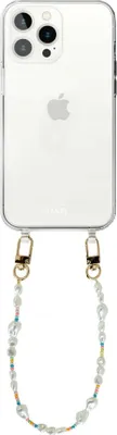 Produktbild von Beachy Vibes Transparant Cord Hülle - Short Cord  - Kompatibel mit iPhone 14 Pro Max